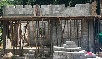 Construction of Anganwadi centre in Ward no 31, Pandalam Municipality, Pathanamthitta district, Kerala under progress
