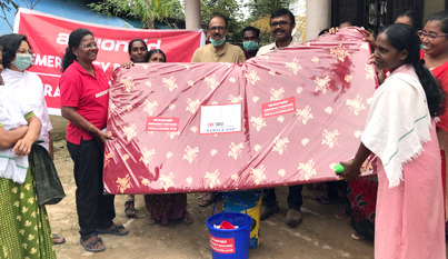 Relief kits distributed by Care Today Fund partner ActionAid in Idukki district